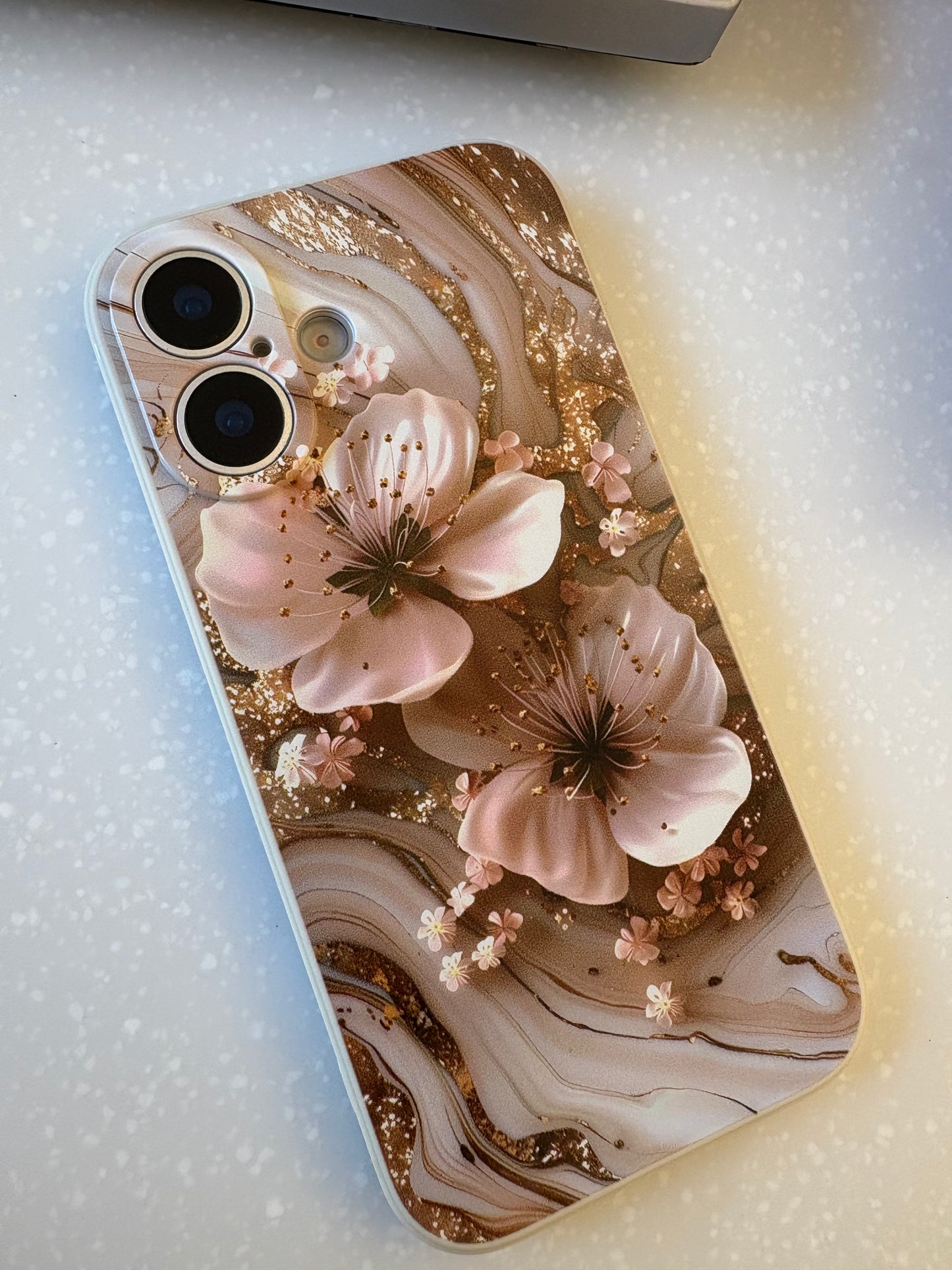 Golden Floral Cushion iPhone Case