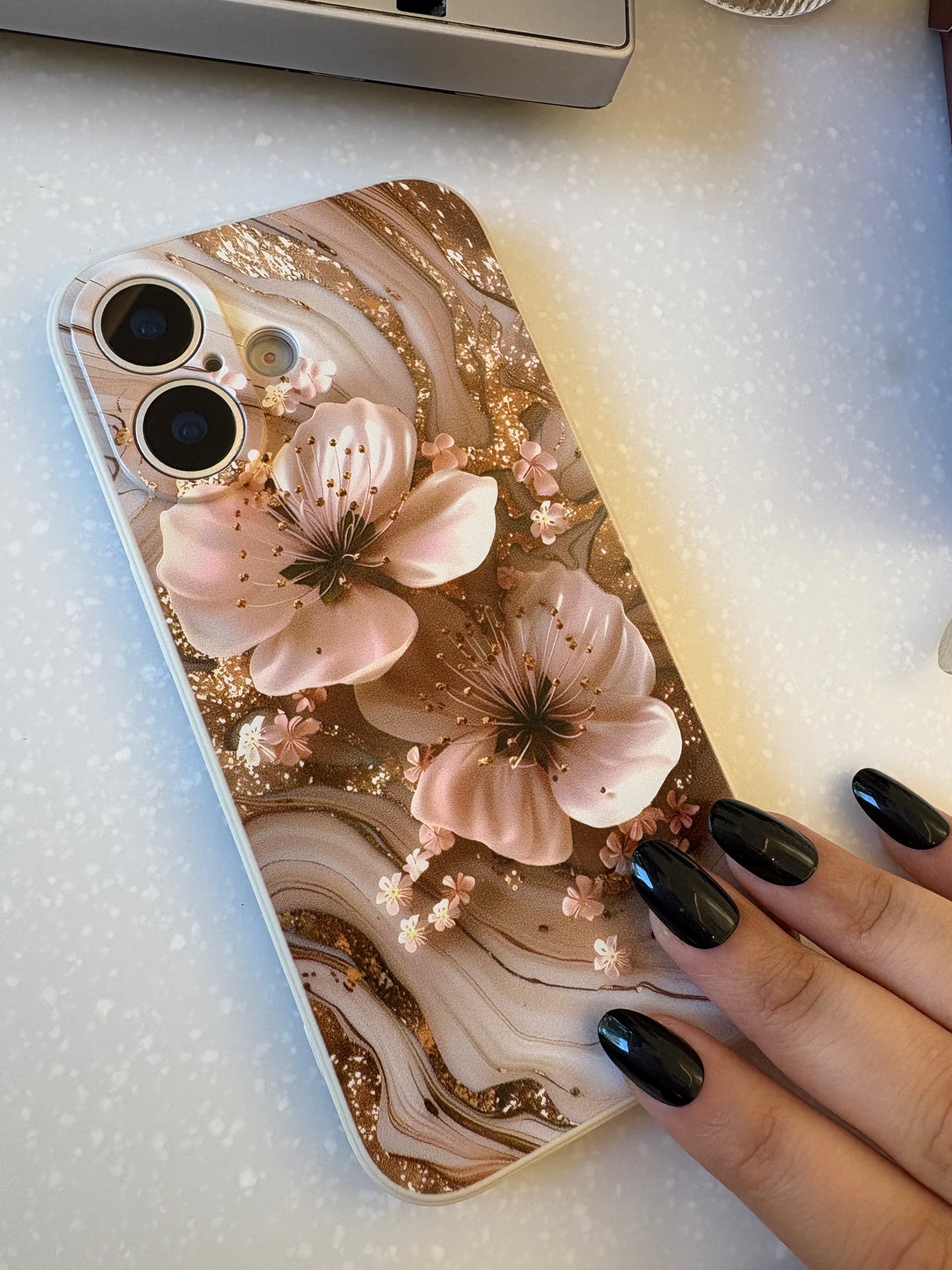 Golden Floral Cushion iPhone Case