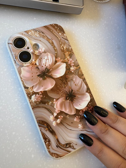 Golden Floral Cushion iPhone Case
