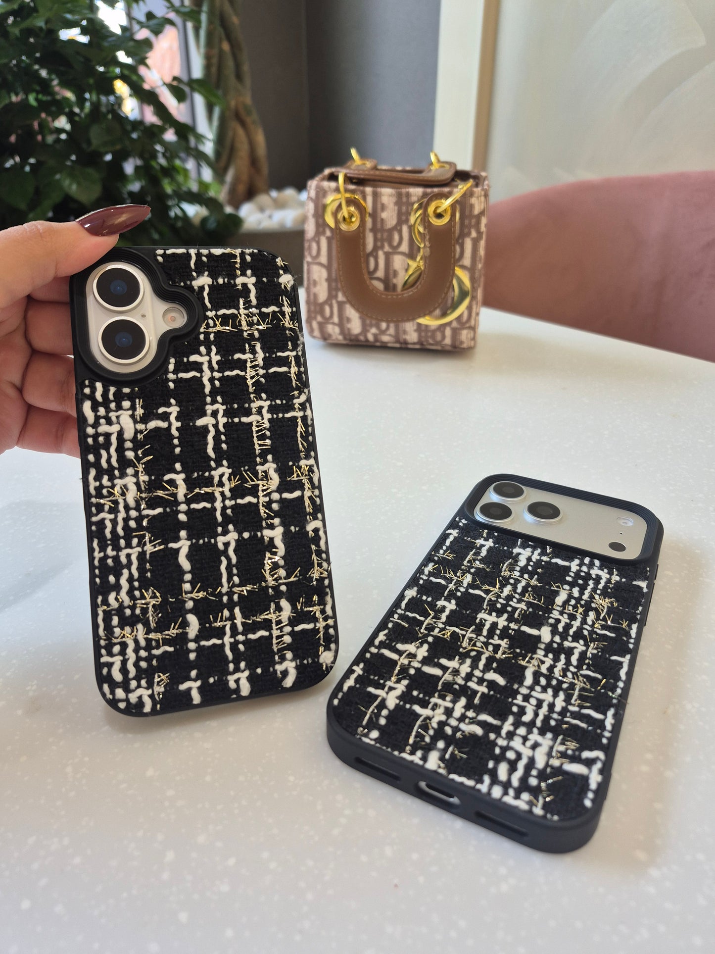 Black Tweed Weave Case