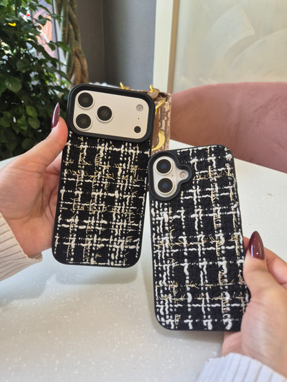 Black Tweed Weave Case