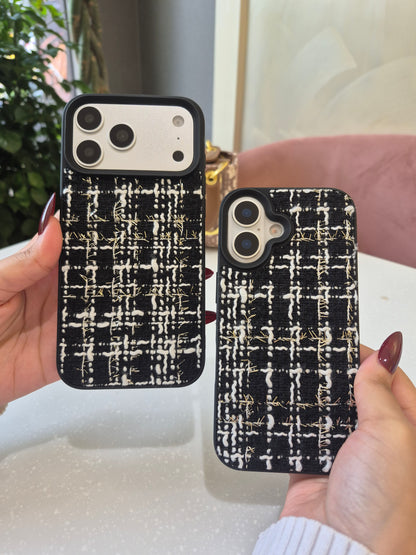 Black Tweed Weave Case