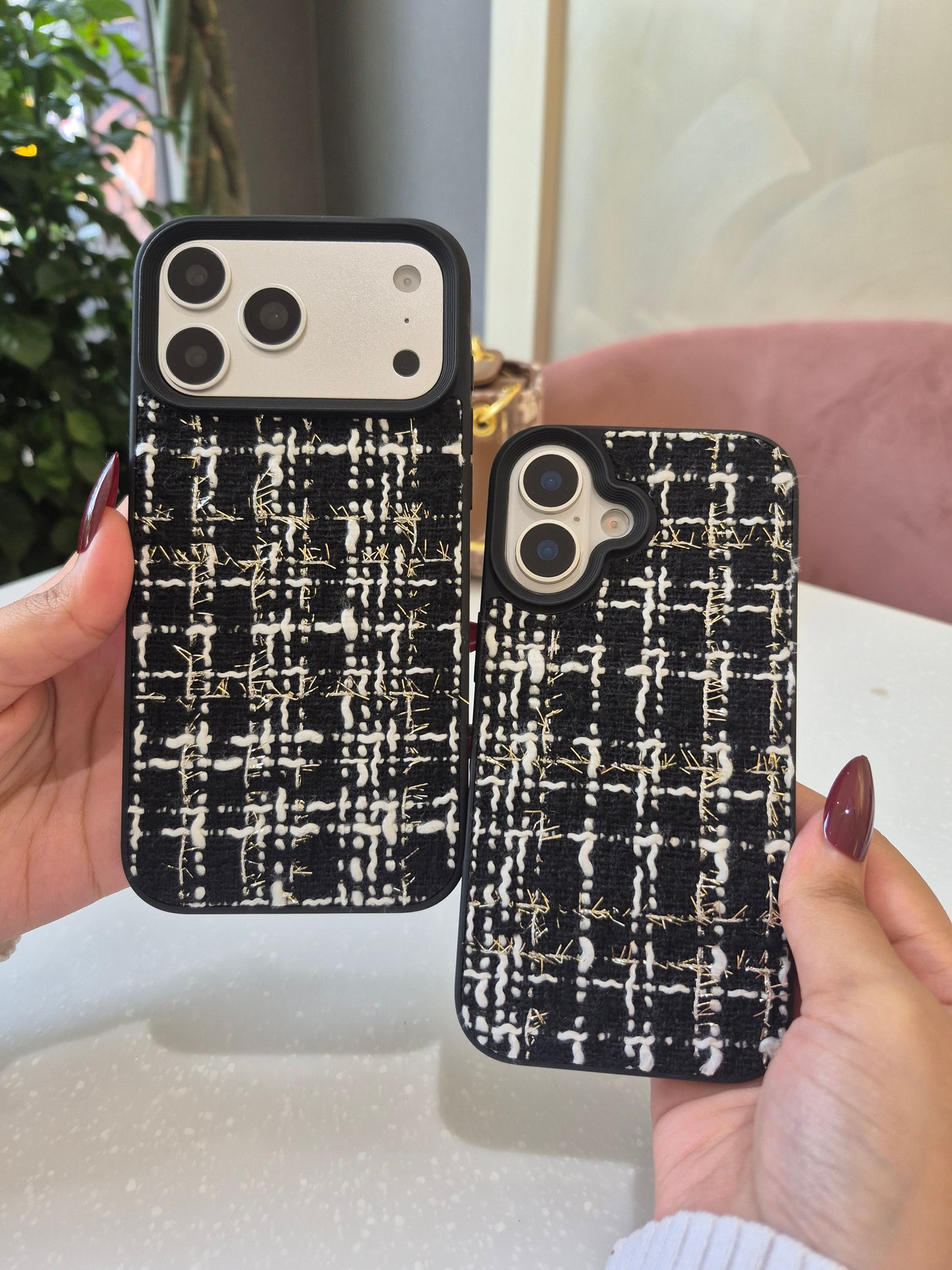 Black Tweed Weave Case