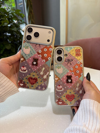 Vintage Patchwork Teddy Case