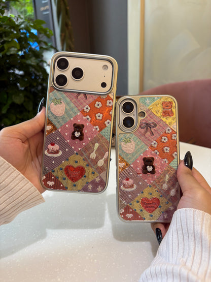 Vintage Patchwork Teddy Case