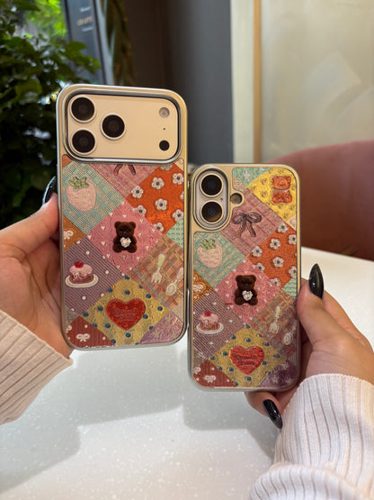 Vintage Patchwork Teddy Case