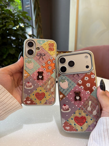 Vintage Patchwork Teddy Case