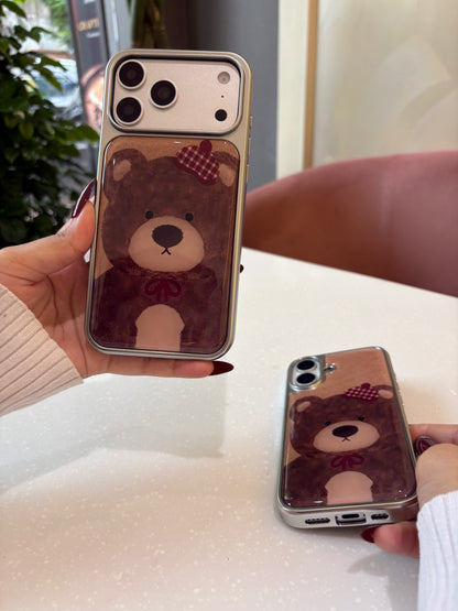 Cute Brown Teddy Bow case