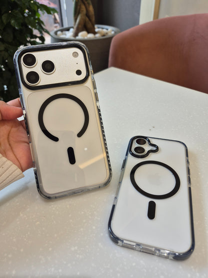 Clear Air Bubble Edges MagSafe Case