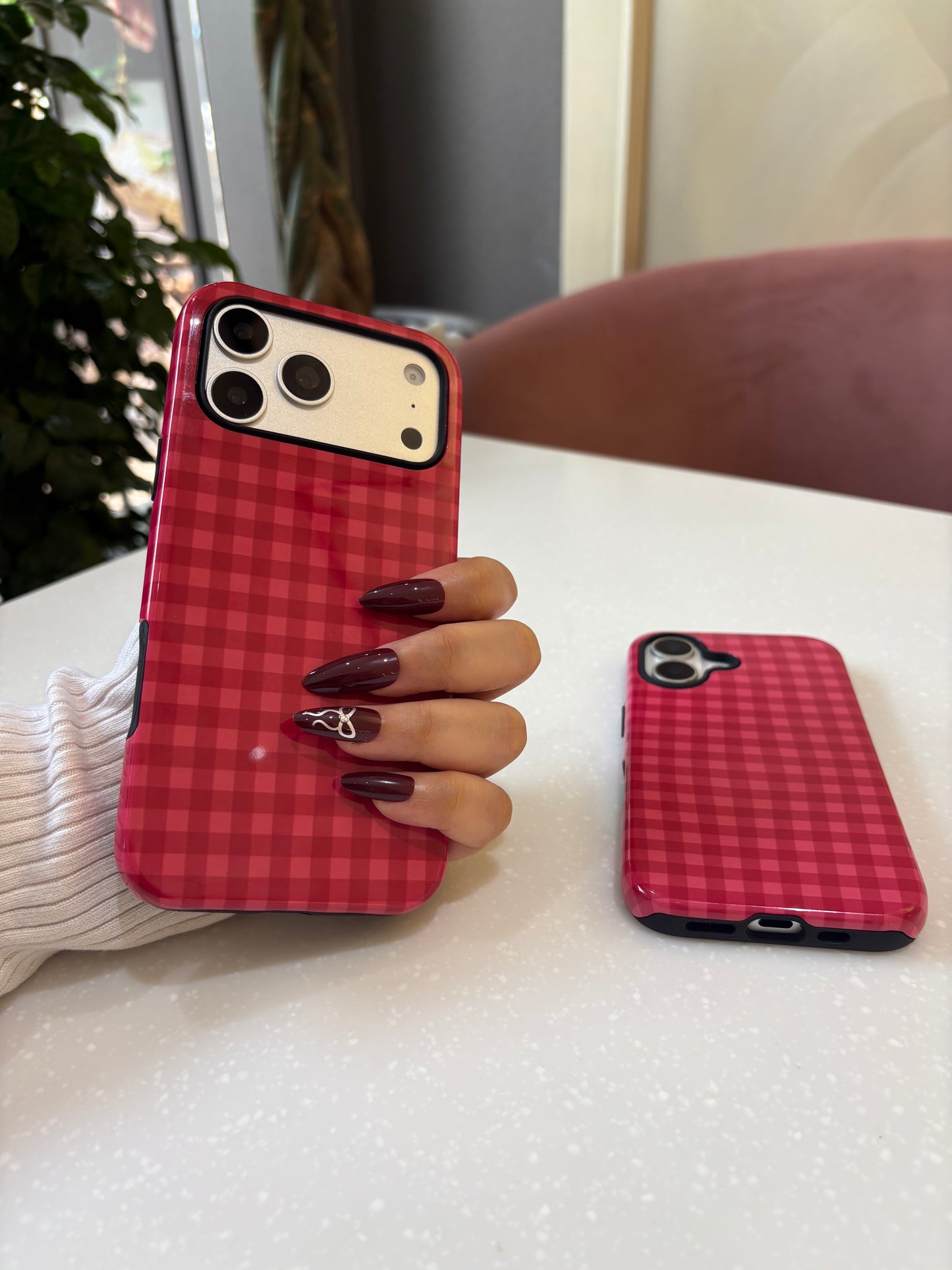 Berry Gingham Case