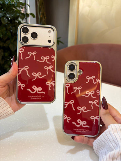 Red Bow Chrome Case