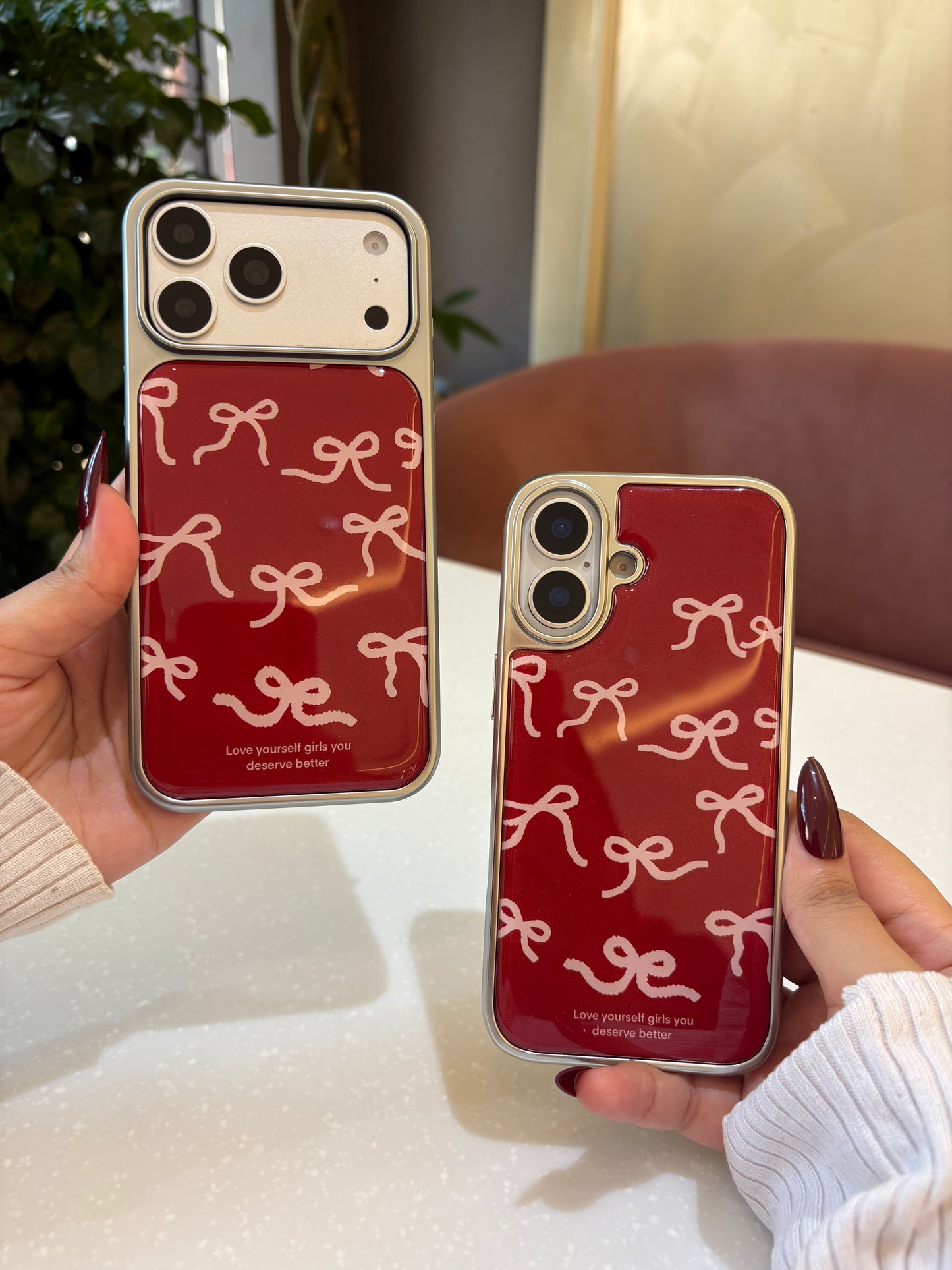 Red Bow Chrome Case