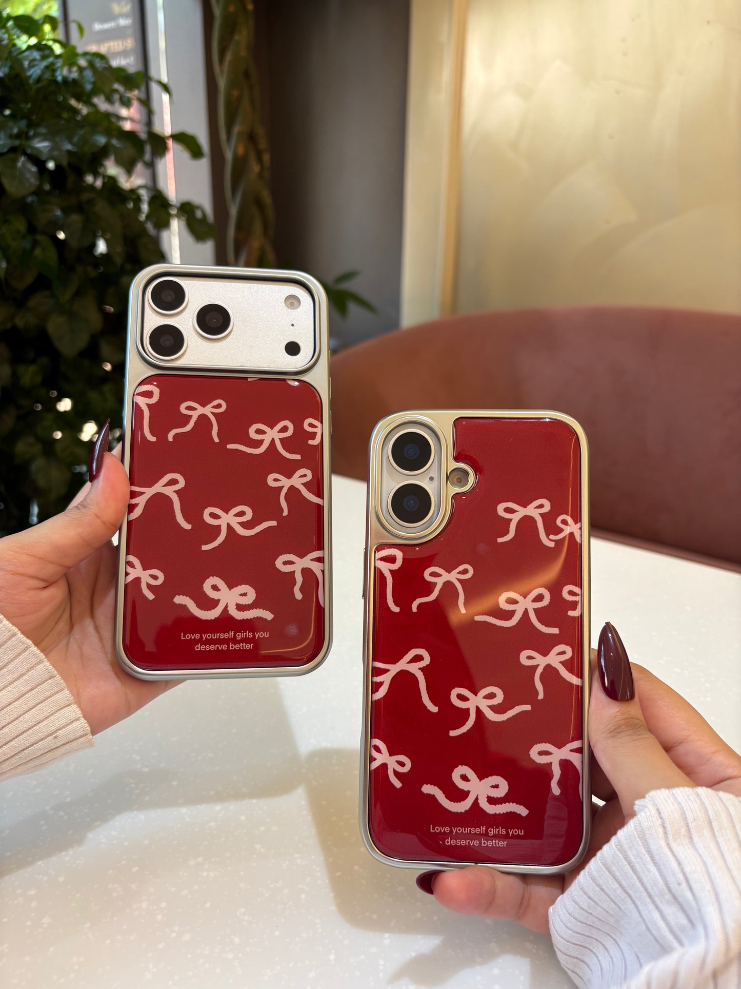 Red Bow Chrome Case