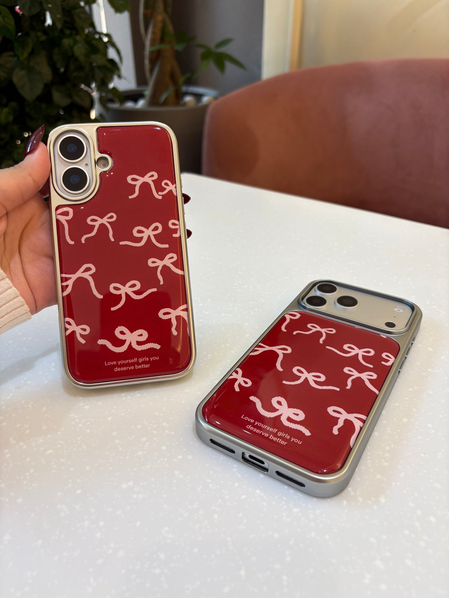Red Bow Chrome Case