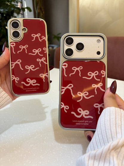 Red Bow Chrome Case