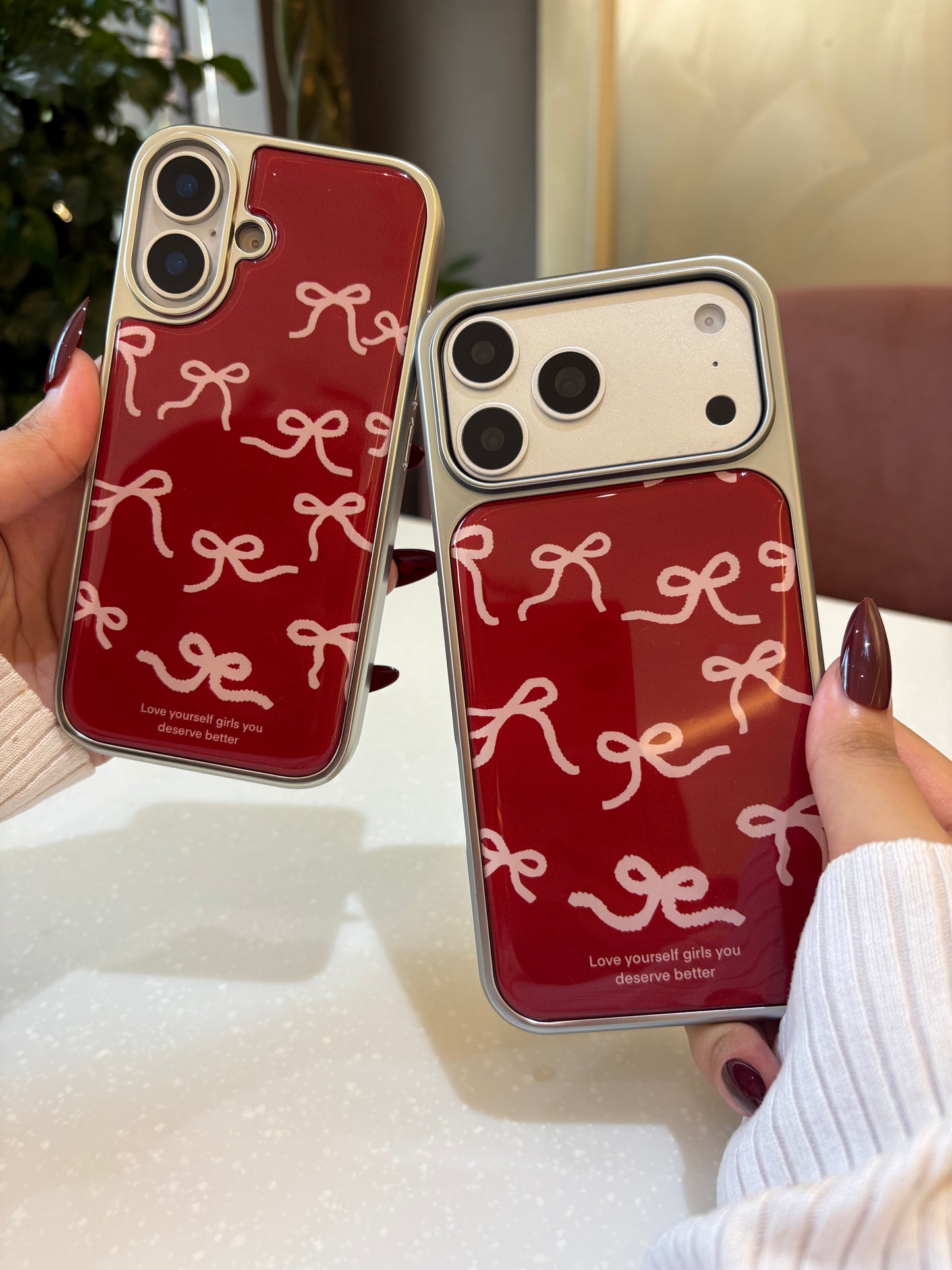 Red Bow Chrome Case
