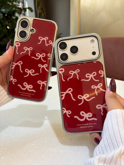 Red Bow Chrome Case