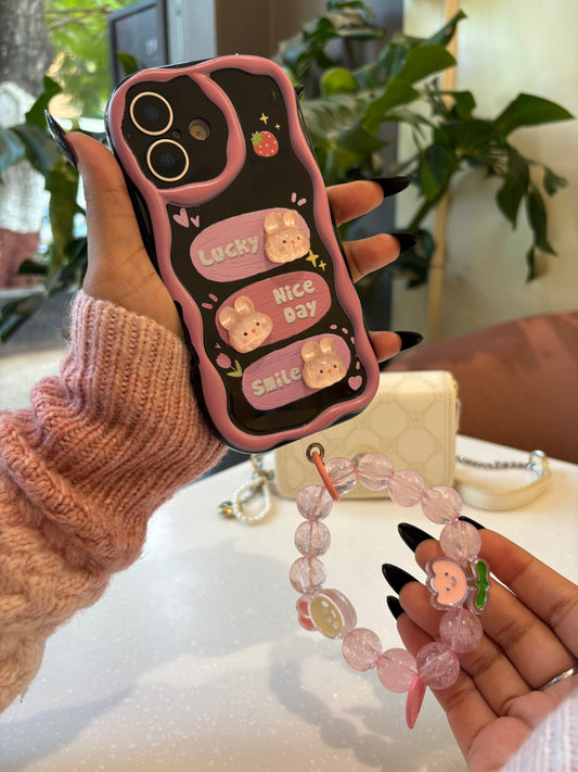 Cute Bunny with Charm Phone Case