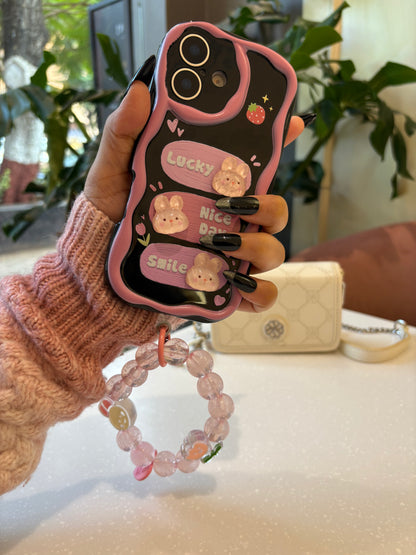 Cute Bunny with Charm Phone Case