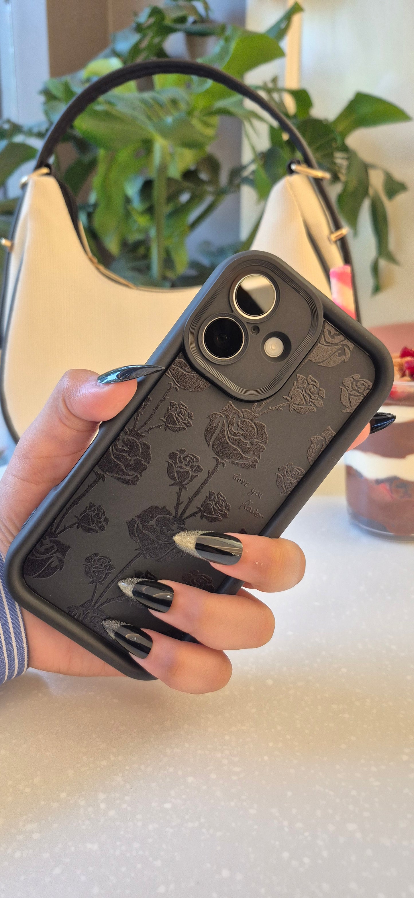 Vintage Dark Rose iPhone Case