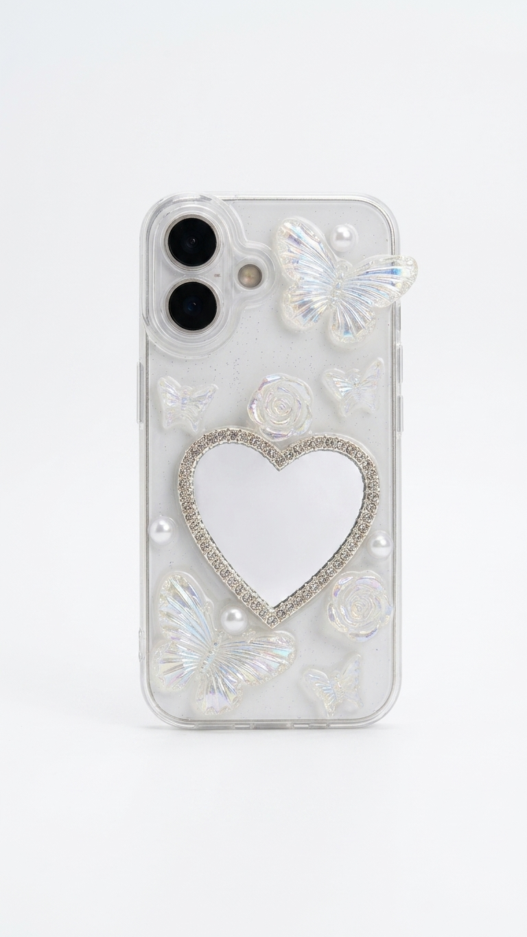 Love Mirror Butterfly iPhone Case – Shock Protection
