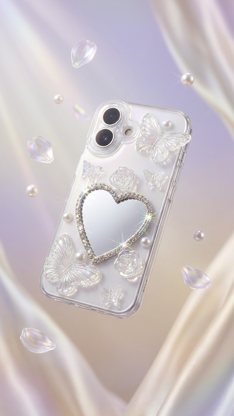 Love Mirror Butterfly iPhone Case – Shock Protection
