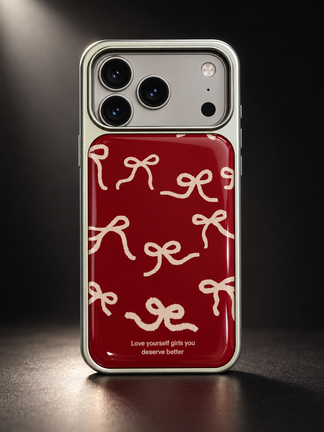 Red Bow Chrome Case