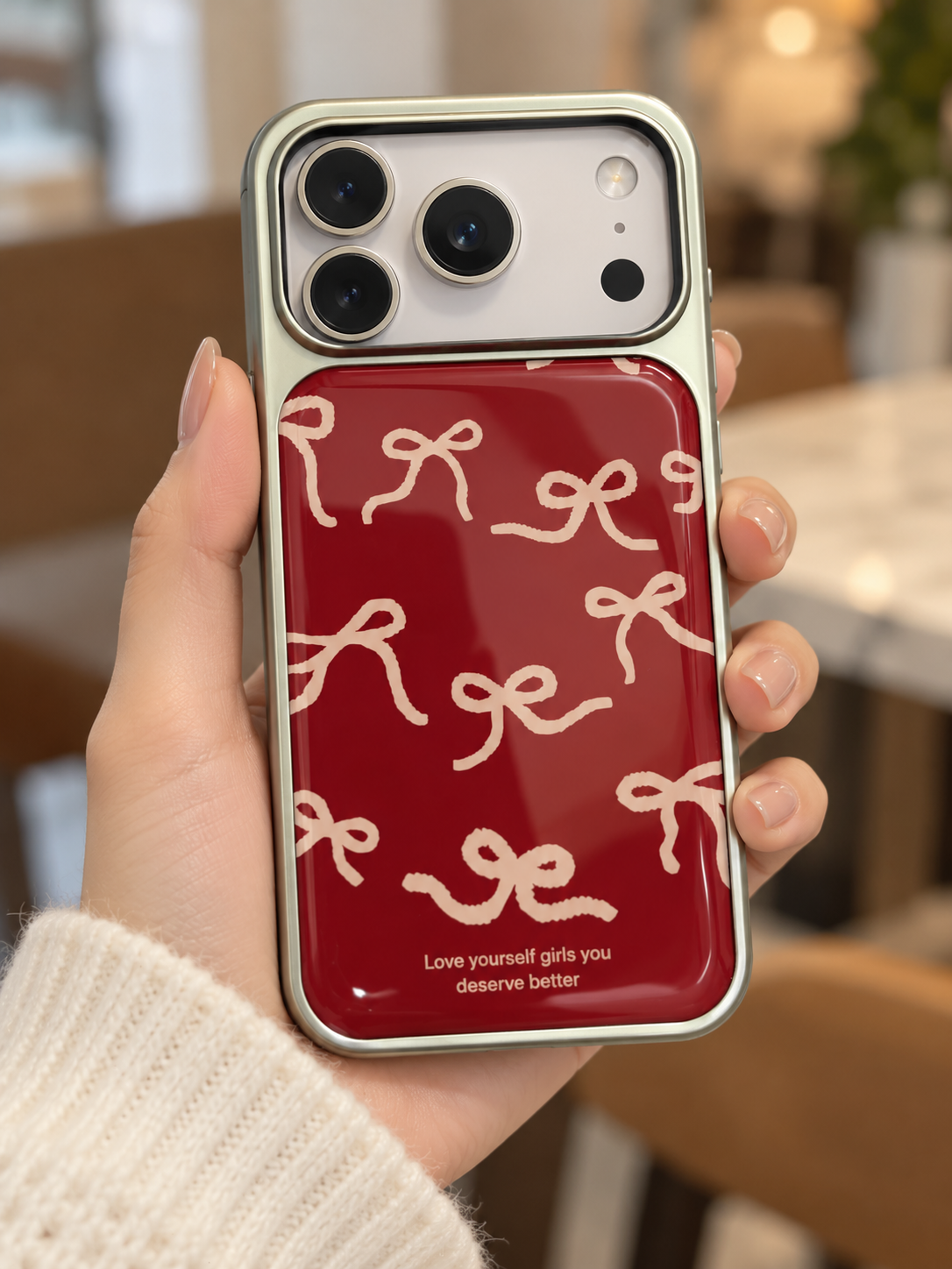 Red Bow Chrome Case