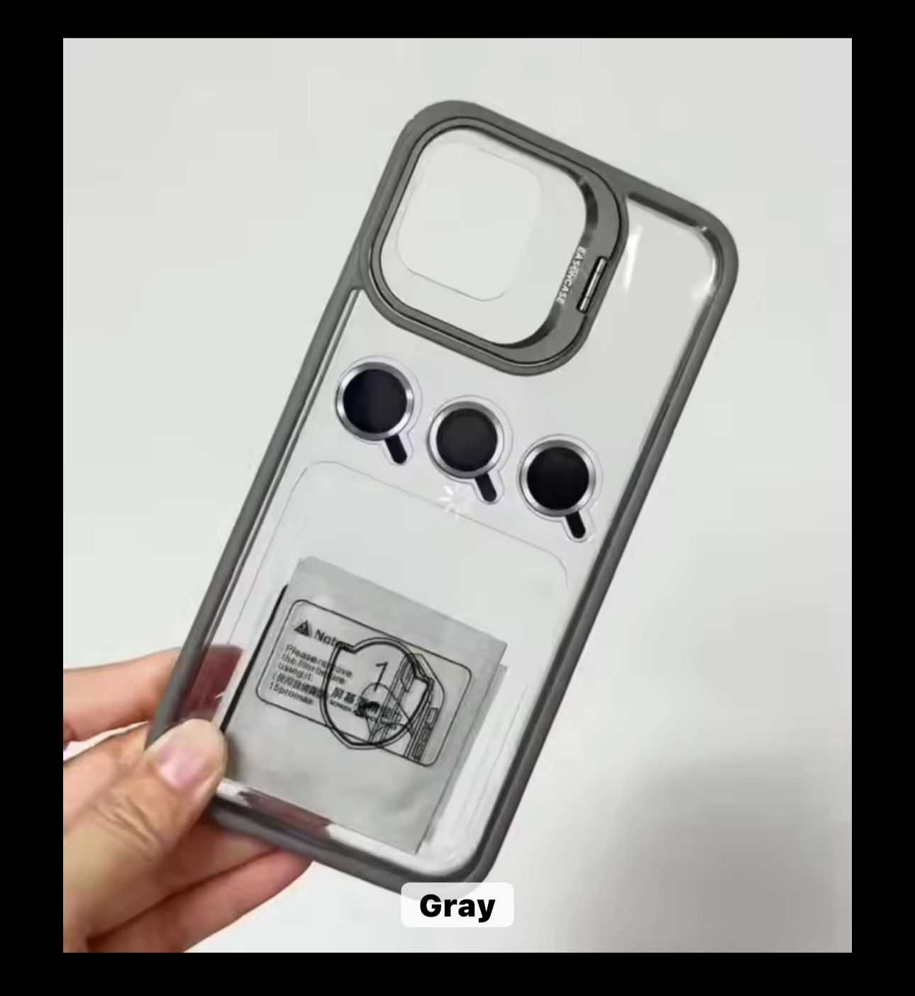 With Lens Film Protect Holder Clear Phone Case (for Men & Women)
