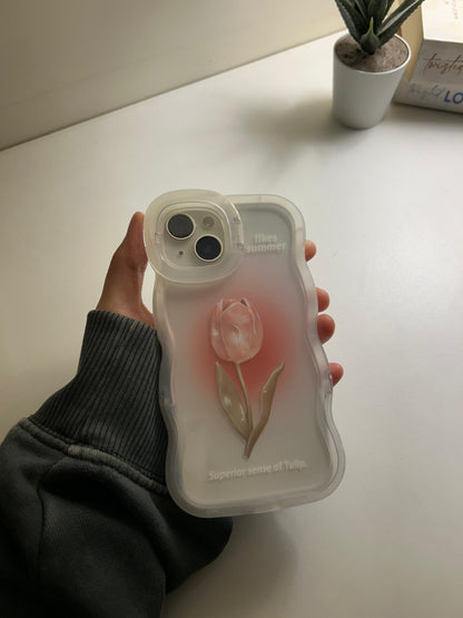 Premium Dual Stand with Charm Tulip iPhone Case