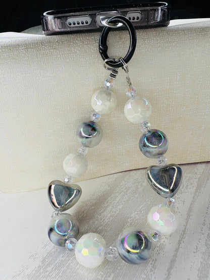 Black Glitter Magnetic MagSafe Case with Charm – iPhone 