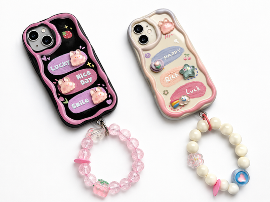Cute Bunny with Charm Phone Case