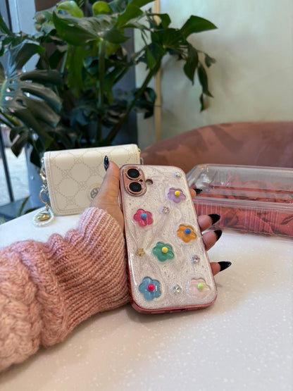 Resin Style Flower Case for iPhone