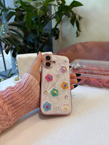 Resin Style Flower Case for iPhone