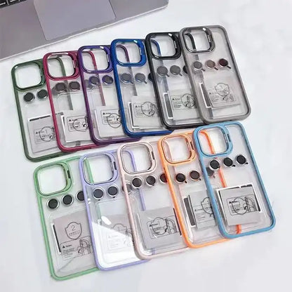 With Lens Film Protect Holder Clear Phone Case (for Men & Women)