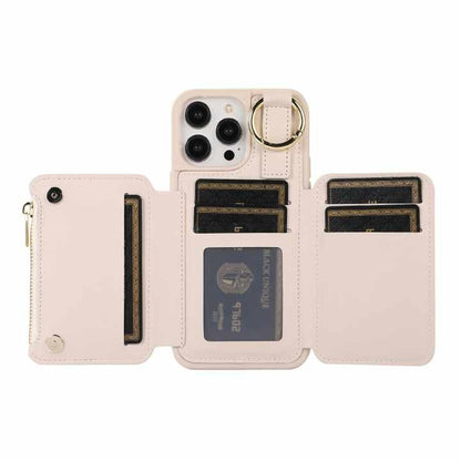 Business multifunction holder crossbody string wallet leather mobile phone case