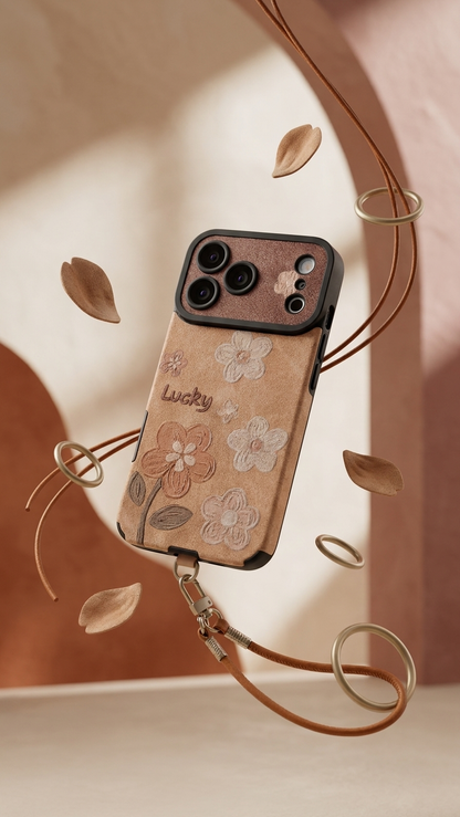 Lucky Floral PU Leather Case