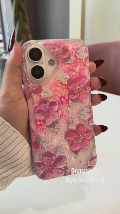 Sparkling Floral Garden QuickSand Case