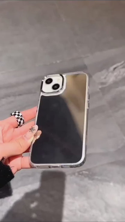 Mirror-Back Clear Luxury iPhone Case – Slim & Stylish
