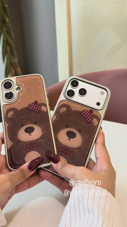 Cute Brown Teddy Bow case