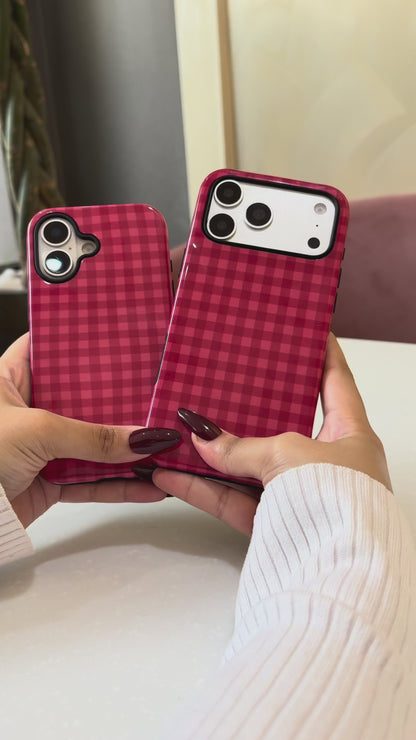 Berry Gingham Case