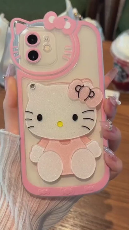 3D Kitty With Mirror iPhone Mobile Case