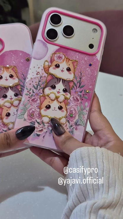 Stacked Kitty iPhone Case