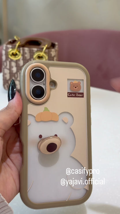 Cute Bear Transparent Case