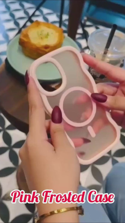 Pink Frosted MagSafe iPhone Case – Minimal Matte Look