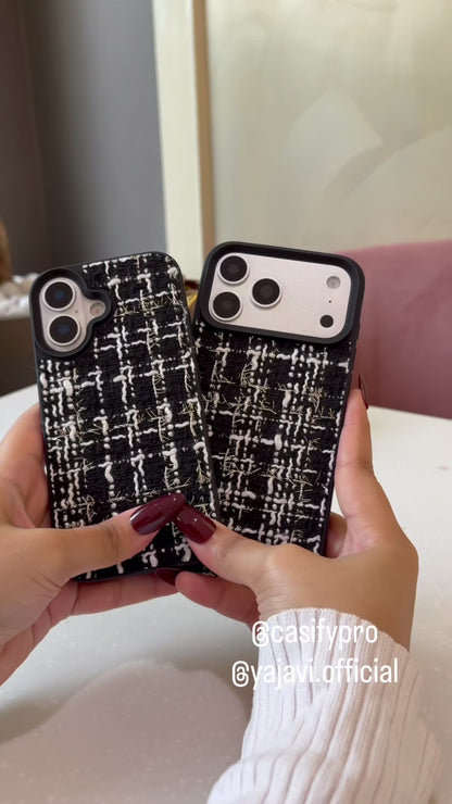 Black Tweed Weave Case