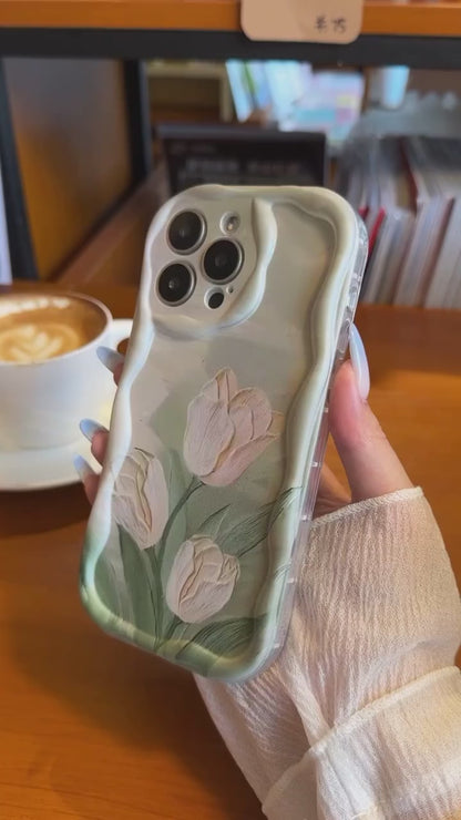 Flower Tulip Shockproof iPhone Case – Stylish Floral Protection