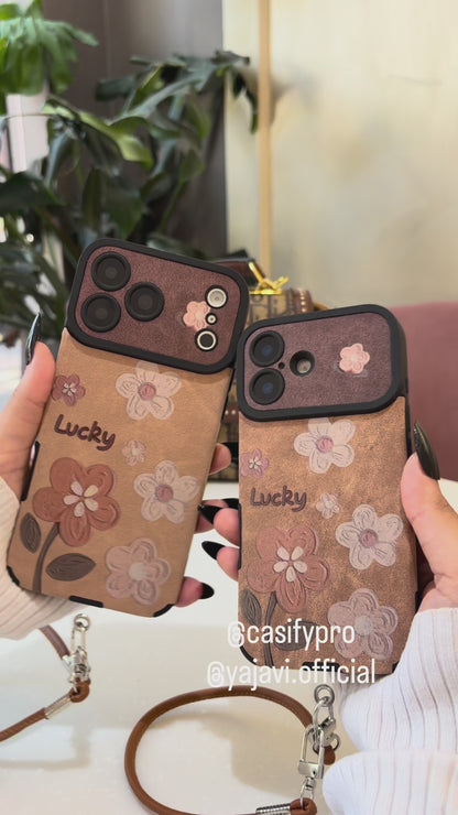 Lucky Floral PU Leather Case