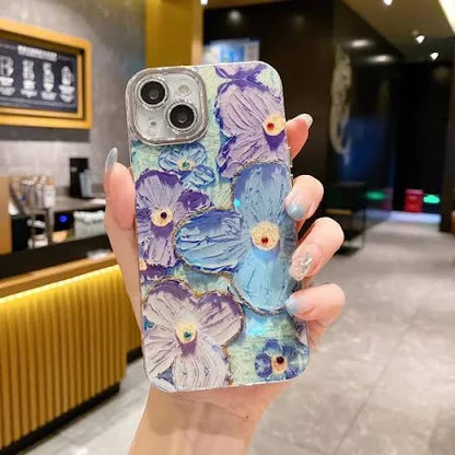 Cute Oil Painting Flower iPhone Mobile Case