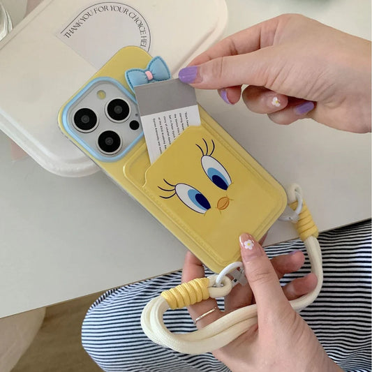 Adorable Tweety Card Holder Case – Cute & Practical iPhone Cover